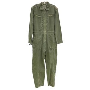 Sandrine Rose Women's Green Military Zip Jumpsuit Large ***NWT!!***